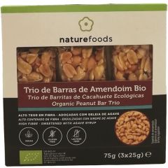 Trío De Barritas De Cacahuete Ecológicas Sin Gluten