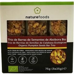 Trío De Barras De Semillas De Calabaza Ecológicas Sin Gluten