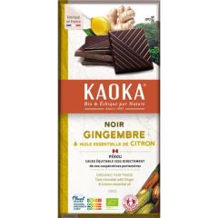 Chocolate Negro 58% Cacao Limón Jengibre Bio Comercio Justo