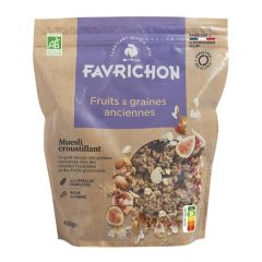 Muesli Ecológico Crujiente Con Frutas Y Cereales