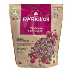 Muesli Crujiente Ecológico Sin Gluten Chocolate Frambuesa