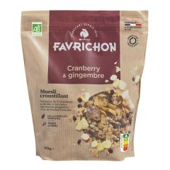 Muesli Crujiente De Jengibre Y Arándanos Orgánicos