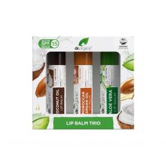 Trío De Bálsamos Labiales - Coco, Aceite De Argán Y Aloe Vera