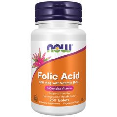 Ácido Fólico 800 Mcg Con Vitamina B12