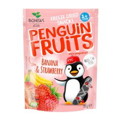 Bonitas Pingüino Plátano Y Fresa Liofilizados Bio 15G