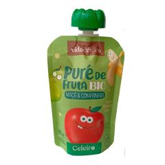 Vida Celeiro Puré De Frutas Bio Manzana Plátano Pera 100G