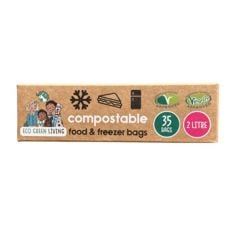 Bolsas Compostables De 2 Litros Para Bocadillos Y Congelador