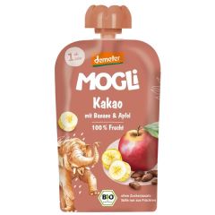Puré De Frutas Con Manzana, Plátano Y Cacao Ecológico