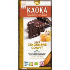 Chocolate Negro Ecológico Con Jengibre Cristalizado