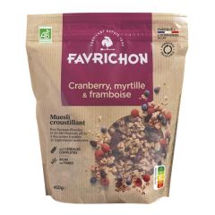 Muesli Ecológico De Arándanos Y Frambuesas