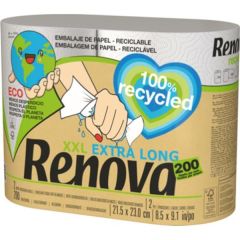 Papel De Cocina Renova Xxl 100% Reciclado 2 Rollos