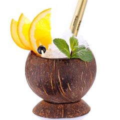 Copa De Cóctel De Cáscara De Coco Ecológica