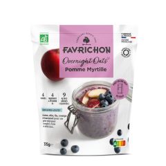 Avena De La Noche A La Mañana Con Manzana Y Arándanos Ecológicos