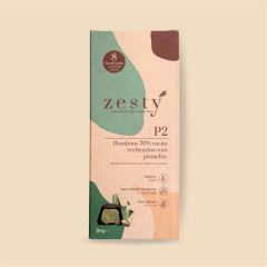 P2 Chocolates 70% Cacao Relleno De Pistacho
